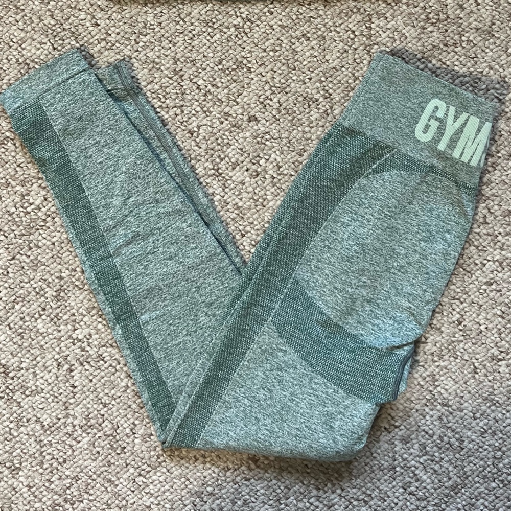Gymshark Flex Seamless Leggings Sz L Green